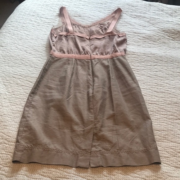 Ann Taylor Loft. Tan and mauve sz 2 dress. - Picture 2 of 6